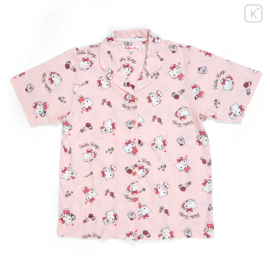 Japan Sanrio Short Sleeve Shirt Pajamas (L) - Hello Kitty - 2