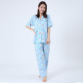 Japan Sanrio Short Sleeve Shirt Pajamas (M) - Cinnamoroll / Turquoise - 1