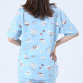 Japan Sanrio Short Sleeve Shirt Pajamas (M) - Cinnamoroll / Turquoise - 7