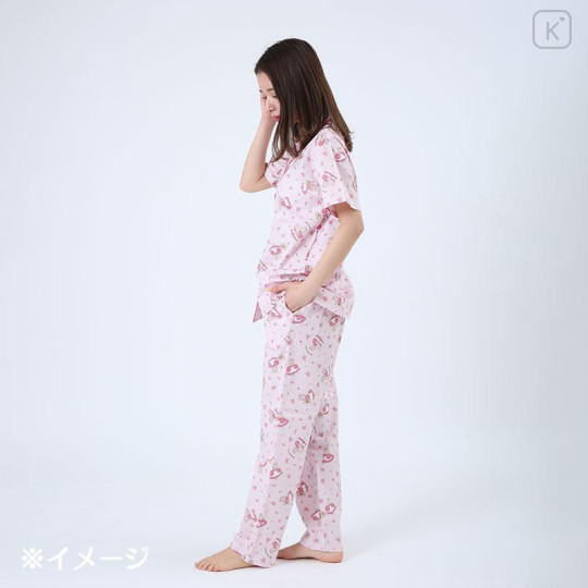 Japan Sanrio Short Sleeve Shirt Pajamas (M) - Marron Cream - 6