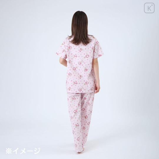 Japan Sanrio Short Sleeve Shirt Pajamas (M) - Marron Cream - 7