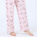 Japan Sanrio Short Sleeve T-shirt Pajamas (M) - Hello Kitty / White & Baby Pink - 7