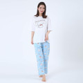 Japan Sanrio Short Sleeve T-shirt Pajamas (M) - Cinnamoroll / White & Turquoise - 1