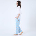 Japan Sanrio Short Sleeve T-shirt Pajamas (M) - Cinnamoroll / White & Turquoise - 2