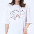 Japan Sanrio Short Sleeve T-shirt Pajamas (M) - Cinnamoroll / White & Turquoise - 5