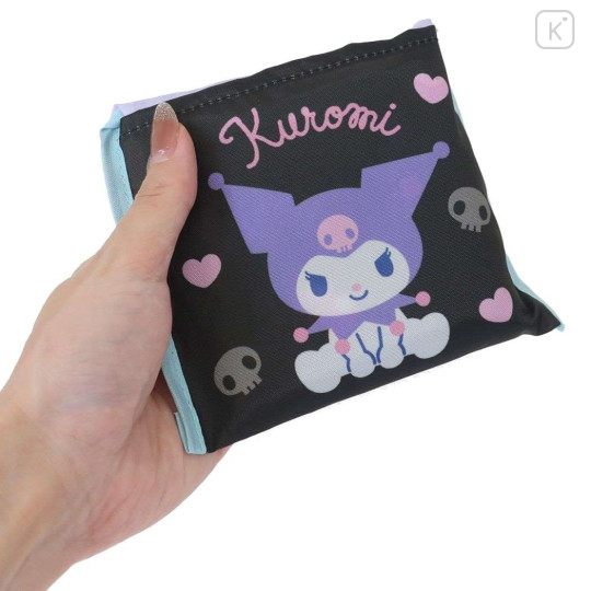 Japan Sanrio Eco Shopping Bag (L) - Kuromi / Black - 3