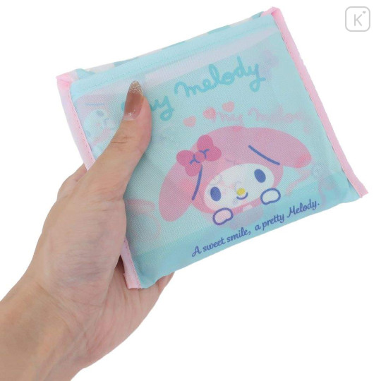 Japan Sanrio Eco Shopping Bag (L) - My Melody / Light Blue - 3