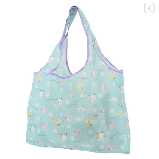 Japan Sanrio Eco Shopping Bag (L) - Characters / Daisy Green Blue - 1