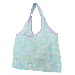 Japan Sanrio Eco Shopping Bag (L) - Characters / Daisy Green Blue