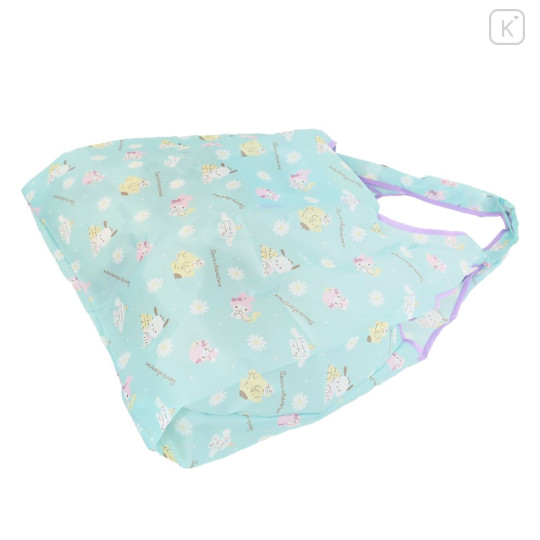 Japan Sanrio Eco Shopping Bag (L) - Characters / Daisy Green Blue - 2