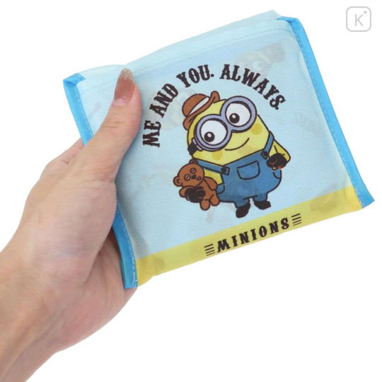 Japan Minions Eco Shopping Bag (L) - Bob & Bear Tim / Light Blue - 3