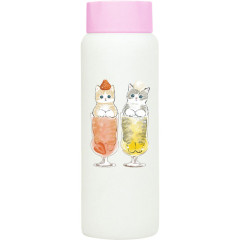 Japan Mofusand Mini Stainless Steel Water Bottle 200ml - Cat / Parfait