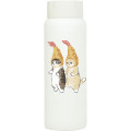 Japan Mofusand Mini Stainless Steel Water Bottle 200ml - Cat / Fried Shrimp - 1