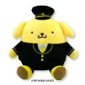 Japan Sanrio Stuffed Toy with Train Box - Pompompurin / Charaful Liner Train Captain - 2