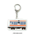 Japan Sanrio Acrylic Key Chain T - Pochacco / Charaful Liner Train Captain - 1