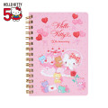 Japan Sanrio A6 Ring Notebook - Hello Kitty 50th Anniversary - 1