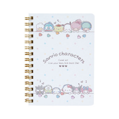 Japan Sanrio A6 Ring Notebook - Sanrio Characters
