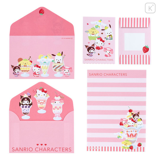 Japan Sanrio Mini Letter Set - Sanrio Characters 2024 Parfait - 2