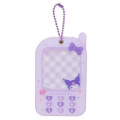 Japan Sanrio Photo Holder Keychain Cell Phone Style - Kuromi / Enjoy Idol - 1