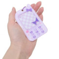 Japan Sanrio Photo Holder Keychain Cell Phone Style - Kuromi / Enjoy Idol - 2