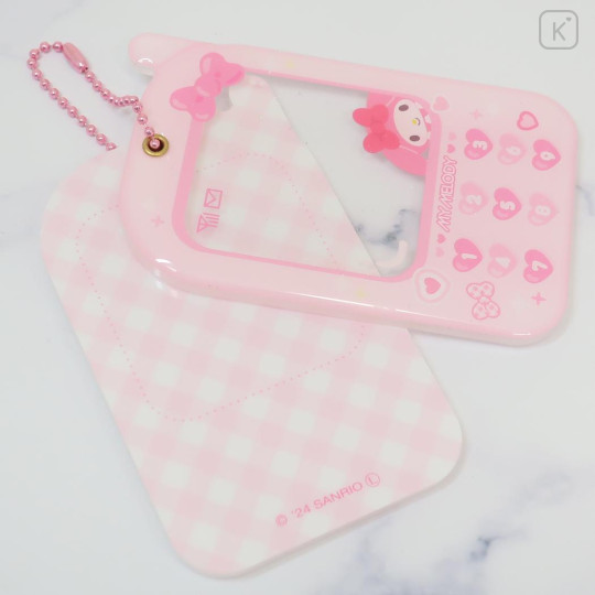 Japan Sanrio Photo Holder Keychain Cell Phone Style - My Melody / Enjoy Idol - 3