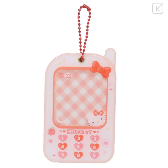 Japan Sanrio Photo Holder Keychain Cell Phone Style - Hello Kitty / Enjoy Idol - 1