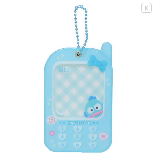 Japan Sanrio Photo Holder Keychain Cell Phone Style - Hangyodon / Enjoy Idol - 1