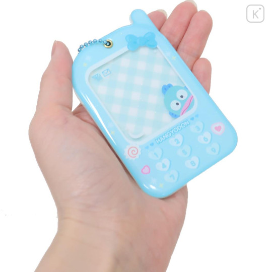 Japan Sanrio Photo Holder Keychain Cell Phone Style - Hangyodon / Enjoy Idol - 2