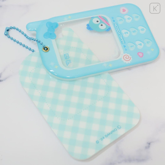 Japan Sanrio Photo Holder Keychain Cell Phone Style - Hangyodon / Enjoy Idol - 3