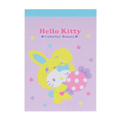 Japan Sanrio Mini Notepad - Bunny / Hello Kitty 50th Anniversary