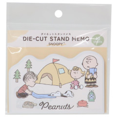 Japan Peanuts Memo Pad Stand - Snoopy / Kids Camping