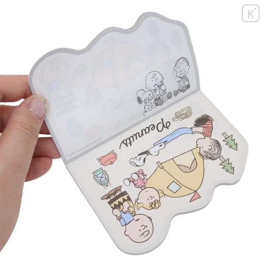 Japan Peanuts Memo Pad Stand - Snoopy / Kids Camping - 2