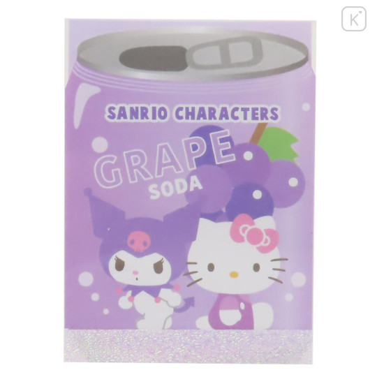 Japan Sanrio Mini Notepad - Hello Kitty & Kuromi / Soda - 1