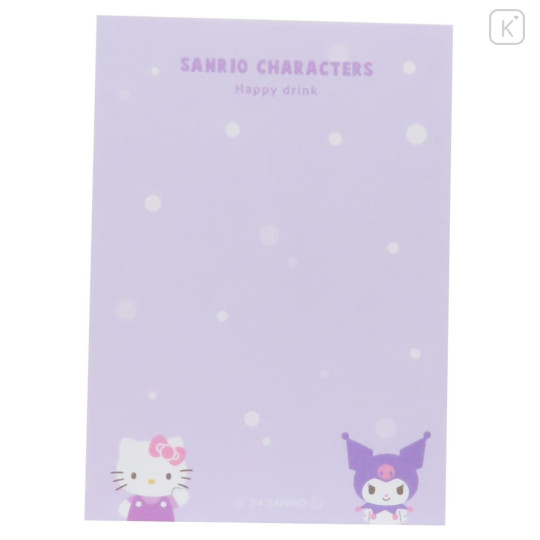 Japan Sanrio Mini Notepad - Hello Kitty & Kuromi / Soda - 3