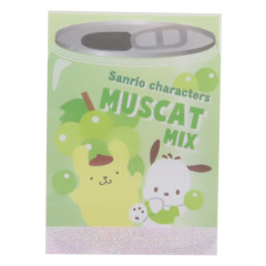 Japan Sanrio Mini Notepad - Pochacco & Pompompurin / Grape Juice