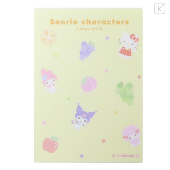 Japan Sanrio Mini Notepad - Girls / Fruits Juice - 3