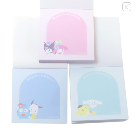 Japan Sanrio Mini Notepad 3pcs Set - Characters / Happy With Friends - 3