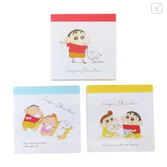 Japan Crayon Shin-chan Mini Notepad 3pcs Set - Retro Comics - 1