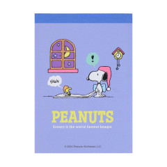 Japan Peanuts Mini Notepad - Snoopy & Woodstock / Good Night
