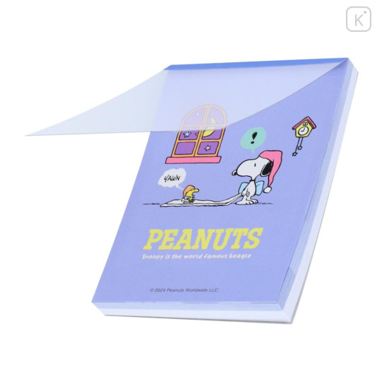 Japan Peanuts Mini Notepad - Snoopy & Woodstock / Good Night - 3