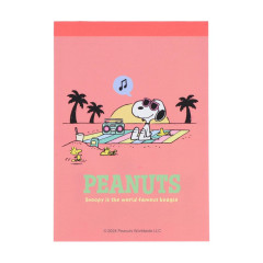 Japan Peanuts Mini Notepad - Snoopy & Woodstock / Beach Dawn