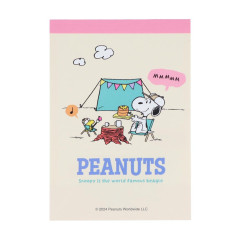 Japan Peanuts Mini Notepad - Snoopy & Woodstock / Camping