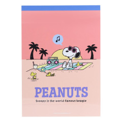 Japan Peanuts A6 Notepad - Snoopy & Woodstock / Beach Dawn