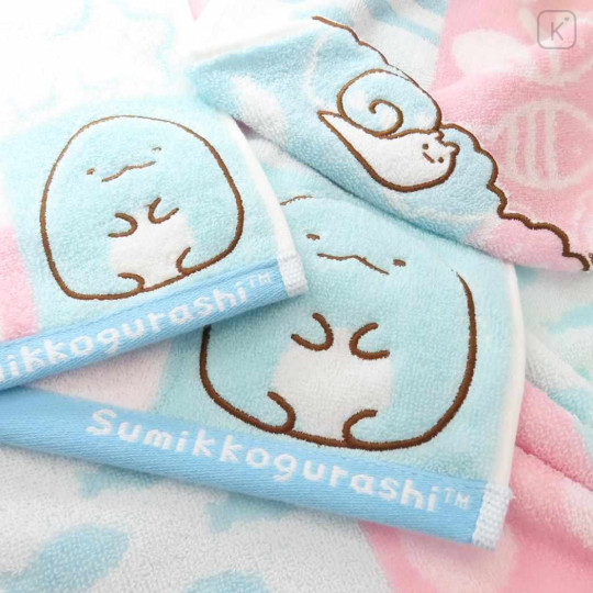 Japan San-X Jacquard Hand Towel Handkerchief - Sumikko Gurashi / Tokage - 2