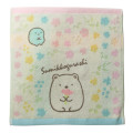 Japan San-X Jacquard Hand Towel Handkerchief - Sumikko Gurashi / Shirokuma Rose - 1