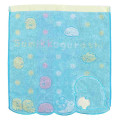 Japan San-X Jacquard Mini Towel Handkerchief - Sumikko Gurashi / Blue - 1