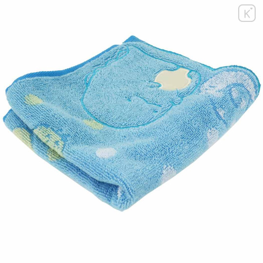 Japan San-X Jacquard Mini Towel Handkerchief - Sumikko Gurashi / Blue - 3