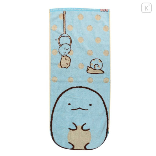 Japan San-X Jacquard Face Towel - Sumikko Gurashi / Tokage Dot - 1