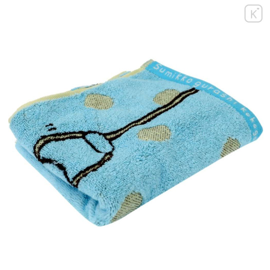 Japan San-X Jacquard Face Towel - Sumikko Gurashi / Tokage Dot - 3