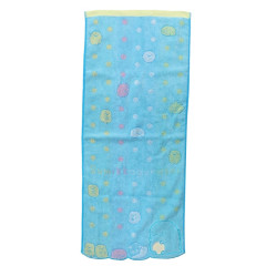 Japan San-X Jacquard Face Towel - Sumikko Gurashi / Tokage Blue